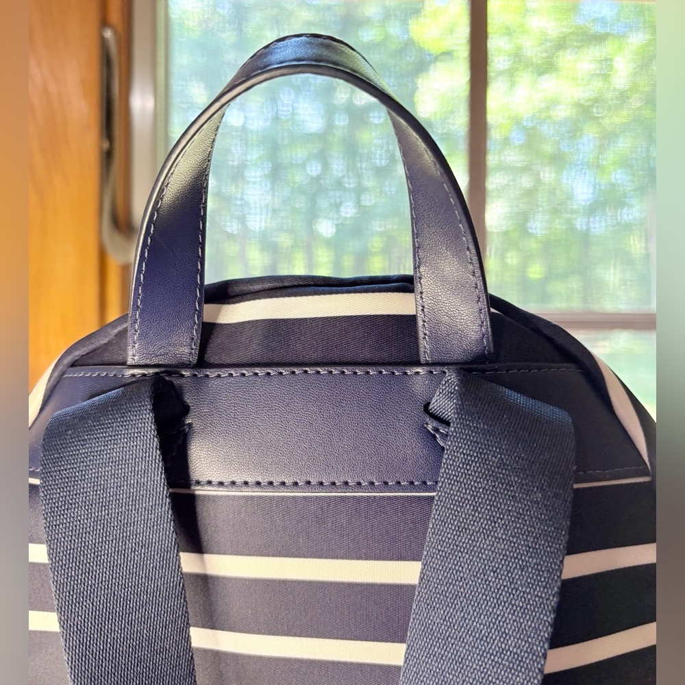 Kate Spade Striped Backpack in Navy and White - Picture 6 of 14
